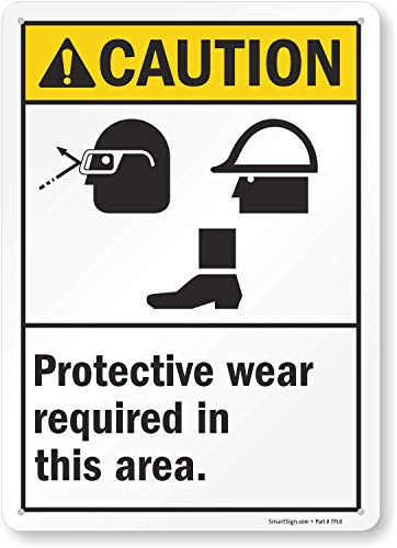 SmartSign Protective Wear Required Aluminum Sign