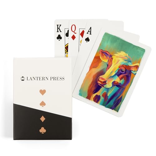 Baraja de cartas Lantern Press Cow, 52 piezas tamaño póker
