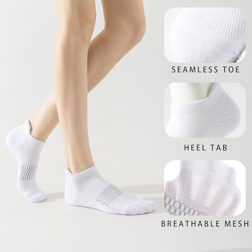 Ankle Running Socks For Women, Athletic Wicking Thick Cushioned Low Cut With Tab Casual Sports Socks3