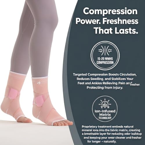 Image of ABIRAM Ankle Brace for Men & Women - Adjustable Compression Sleeve with Wrap, Stability Support & Relief for Sprained Ankle, Plantar Fasciitis & Achilles Tendonitis - Breathable Running & Sports Gear