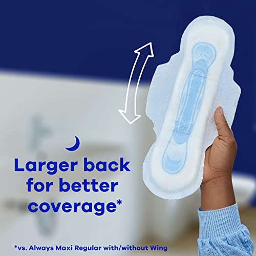 Image of Always Maxi Feminine Pads For Women, Size 5 Extra Heavy Overnight Absorbency, Multipack, With Wings, Unscented, 36 Count x 3 Packs (108 Count total)