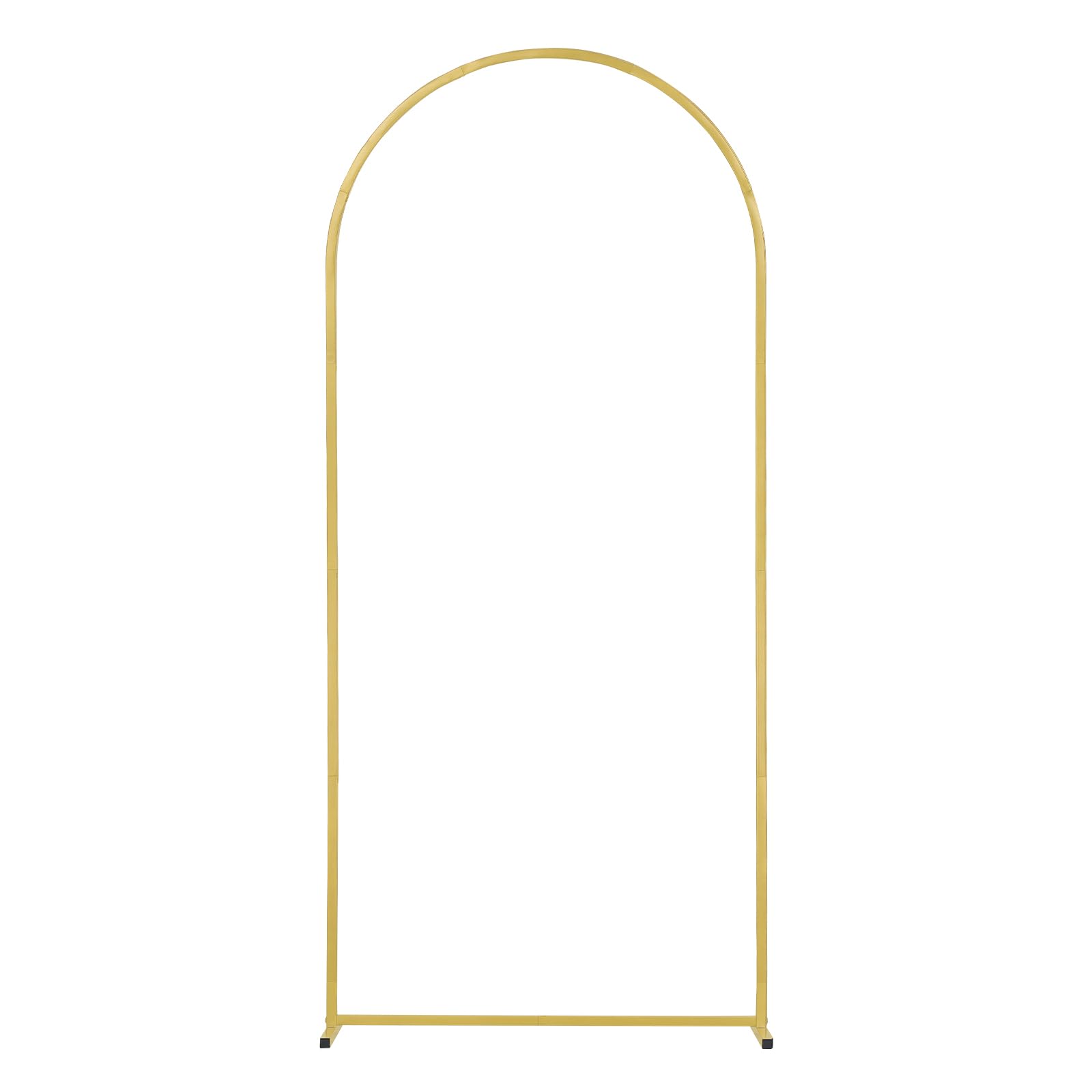VEVOR Support de Fond Arche de Mariage, Lot de 3, Support Stable Métal, 1805 mm, 1500 mm, 1205 mm, avec Barre Transversale de Châssis Doré, Housse en Tissu, pour Anniversaire, Célébration, Cérémonie