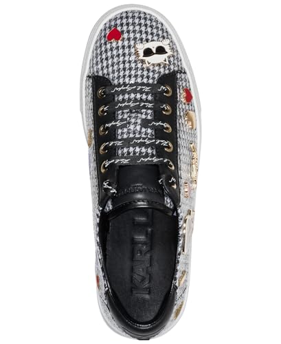 Image of Karl Lagerfeld Women's Cate Pins Tweed Lace up Sneaker