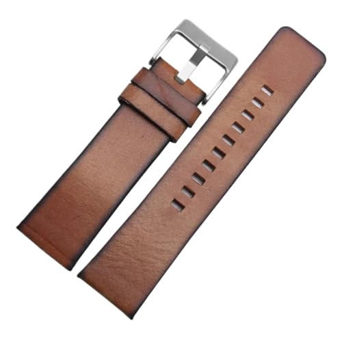 [^ubg] DZ 1399 DZ4280 DZ4290 22mm 24mm 28mm fB[[EHb`XgbvΉ{vXgbv(Brown-Silvery Buckle,24mm)