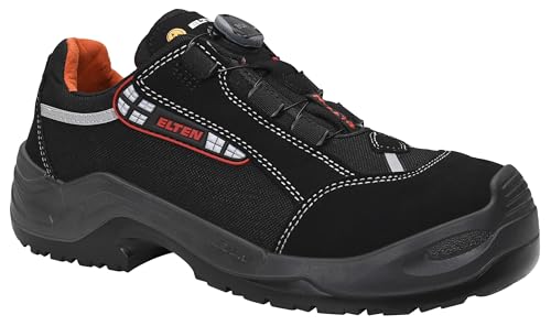 ELTEN Sicherheitsschuhe Senex BOA ESD S3S, Damen und Herren, Textil, Aluminiumkappe (Leichter als Stahlkappe), leicht, sportlich 45, Schwarz|Rot ELTEN Sicherheitsschuhe Senex BOA ESD S3S, Damen und Herren, Textil, Aluminiumkappe (Leichter als Stahlkappe), leicht, sportlich 45, Schwarz|Rot