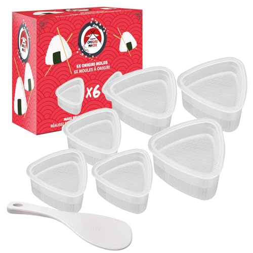 Takonashi® - 6 Moldes Triangulares Sushi Onigiri - Haz Platos de Sushis Fácilmente - Kit de Cocina Japonesa y Accesorios - Japón Sushi Maker - OriginalCorner®