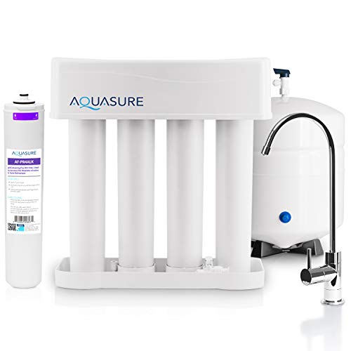 Aquasure Premier Advanced - Sistema de filtración de agua con bloqueo de giro rápido para osmosis alcalina inversa – 75 GPD