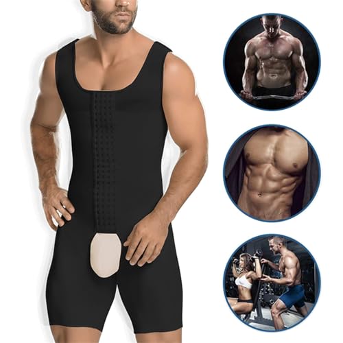 XMXM Plus Size Bodysuit for Men Weight Loss Compression Shaper Open Crotch Full Body Shapewear Tummy Control Waist Trainer4
