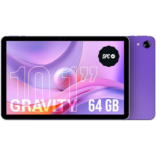 SPC Gravity   Tablet 10,1 Pulgadas HD Color Violeta | Octa Core, 4GB RAM y 64GB de Almacenamiento Ampliable | 9,5 Horas batería | Control Parental Google Family Link | Android 14