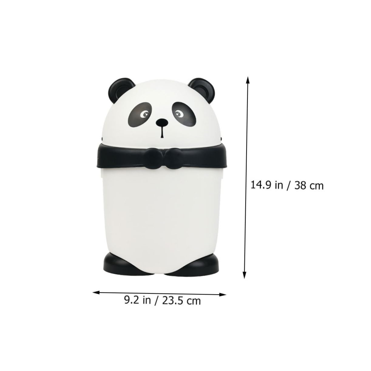 OKUMEYR Cute Animal Waste Bin Small Cartoon Panda Trash Can Kawaii Shake Lid for Boys and Girls' Room