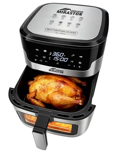 MIRASTON 8.5QT Air Fryer, Family Size Digital Air Fryers, Nonstick Square Basket, Smart Touchscreen...
