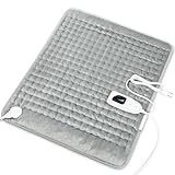 Heating Pad-Electric Heating Pads for Back,Neck,Abdomen,Moist Heated Pad for Shoulder,Knee,Hot Pad for Arms and Legs,Dry&Moist Heat & Auto Shut Off(Light Gray, 20''×24'')