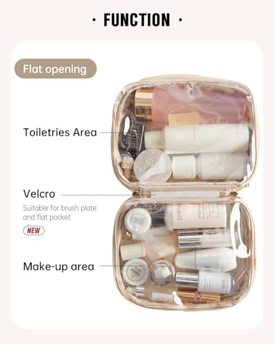 image for EACHY Travel Makeup Bag,Large Capacity Cosmetic Bags for Women,Waterpr