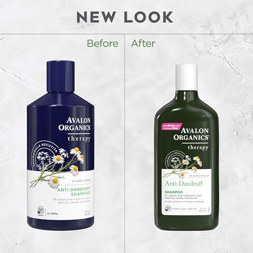 Image of Avalon Organics All Natural Dandruff Therapy Shampoo, 11 Fl Oz (Pack of 6)