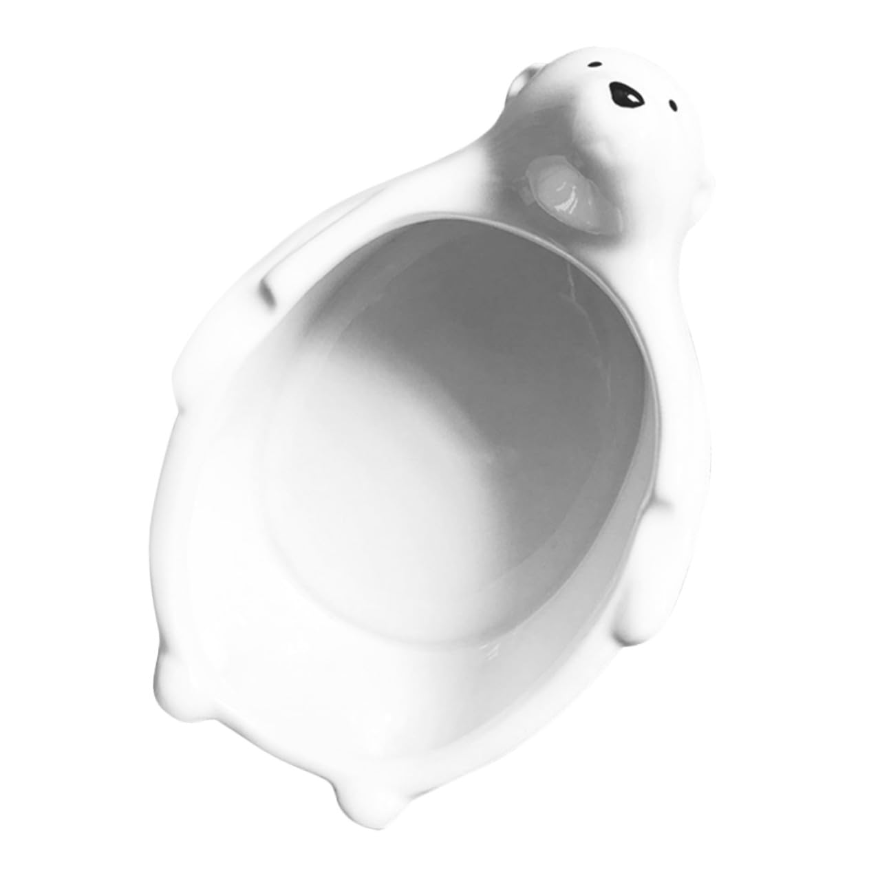 Bol en céramique blanc ours polaire 680 ml grand saladier fruits et salade maison
