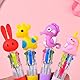40 Stück Versenkbare Kugelschreiber-4 Farben Mini Mehrfarbig Stifte Kreativer Süßer Cartoon-Stift, Retractable Kugelschreiber für Büro Schulbedarf für Kinder Schüler Hausaufgaben Schule Büro Geschenke