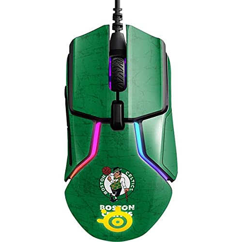 Skinit Decal Skin for SteelSeries Rival 600 Gaming Mouse - Officially Licensed NBA Boston Celtics Green Primary Logo Design