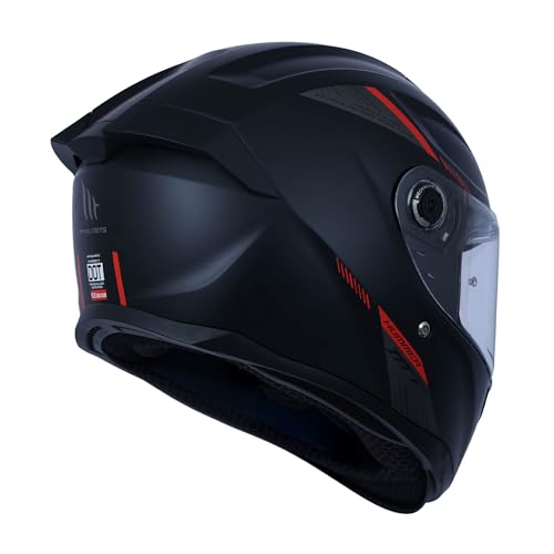 Image of MT Helmets Hummer B Solid Full Face Helmet - DOT, ISI & ECE R22.06 Certified, Polycarbonate Shell, Dual‑Density EPS, Pinlock‑Ready, Micrometric MDTC Fastener (~1450 g)