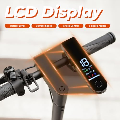 Electric Scooter, 500W Peak Powerful Motor, 21/23 Miles Range, 18/21 MPH Speed, 8.5″ Tire & Drum Brake, Foldable Lightweight EScooter, App Control, Commuting Electric Scooter for Adults