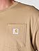 Carhartt Mens Loose Fit Heavyweight Short-Sleeve Pocket T-Shirt Work Utility t Shirts, Desert, Large Tall US