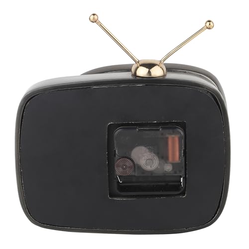 Image of Decor de Maison Handcrafted Retro Tv Timepiece Black Table Clock (17cm)