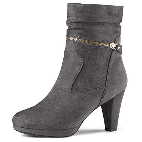 Bottes talon haut et plateforme Allegra K : confort stable grâce au zip cheville