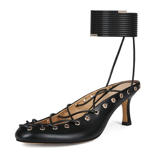 Saint Leia Women's 2.7IN Kitten Heel Round Toe Strap Weddings Parties Evening Short Heel Pumps Shoes