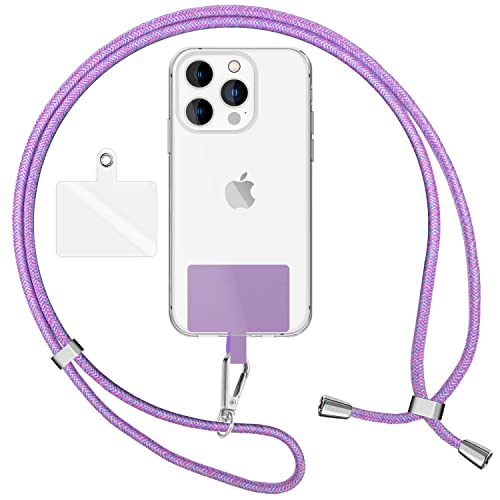 NALIA Colorful Universal Lanyard Phone Case Strap, Adjustable Cord 160 CM Nylon Crossbody Cell Phone Holder