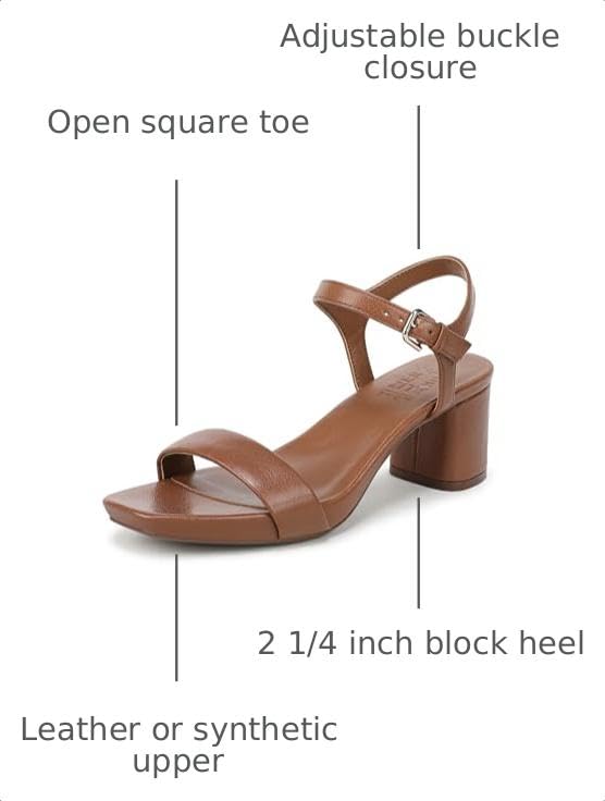Image of Naturalizer Women's Izzy Block Heel Ankle Strap Heeled Sandal