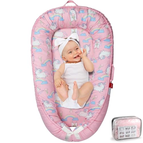 Image of BUTOA Baby Lounger - Baby Lounger for Newborn 0-24 Months, Breathable & Soft Baby Nest, Portable and Lightweight Infant Lounger for Home and Travel, Ideal Newborn Babies Essentials Baby Shower Gifts