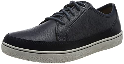 Image of Clarks Mens Clarks Hodson Lace Navy Leather Boat Shoe