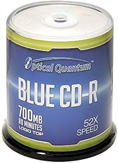 Optical Quantum Blue AZO CD-R 700MB 52X Recordable Media Disc 100pk Spindle OQCD52BLT-BX
