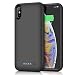 Xooparc Battery case for iPhone X/XS, [6500mah] Upgraded Charging Case Protective Portable Charger Case Rechargeable Extended Battery Pack for Apple iPhone X/XS(5.8') Backup Power Bank Cover (Black)