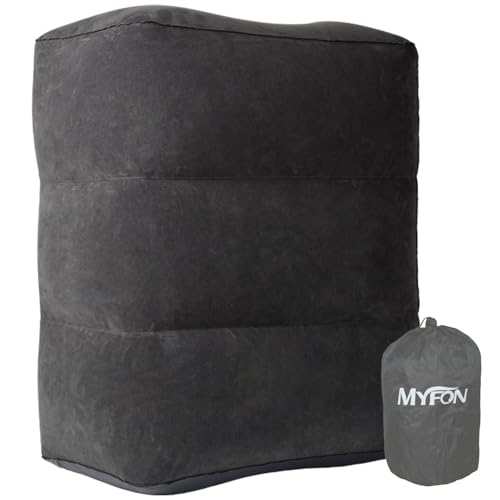Inflatable Travel Foot Rest Pillow - Adjustable Height, Multi-Use
