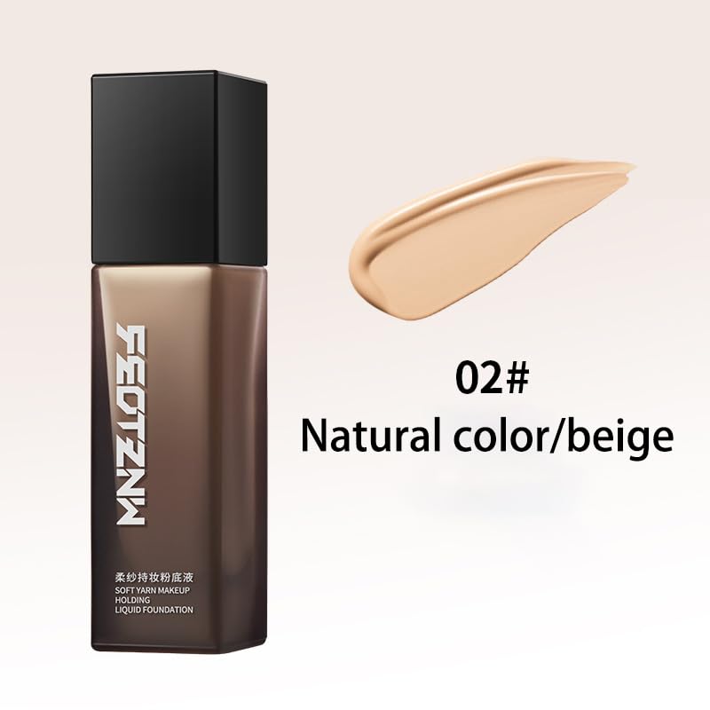 Feotznw Flawless Finish Foundation - Medium Coverage, Lightweight, Semi-Matte Finish for Uneven Skin Tone, Vegan & Cruelty-Free, 1.014 fl oz (Beige) - Image 6