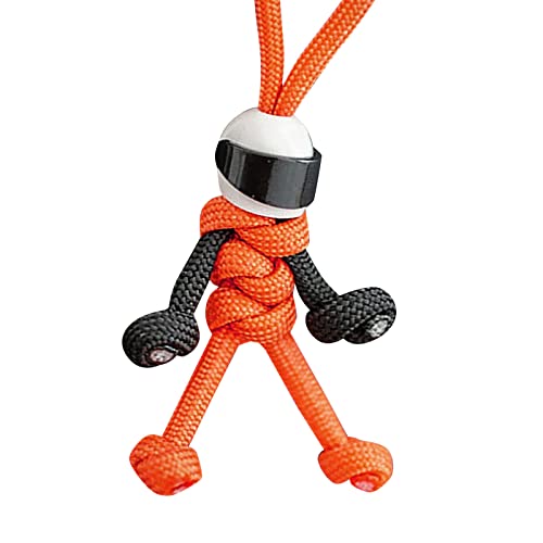 Sales Today Clearance Prime Only Minifigurine de moto à suspendre, chaîne de parapluie, corde tissée, porte-clés créatif, personnalisé, casque de moto, accessoires porte-clés rond