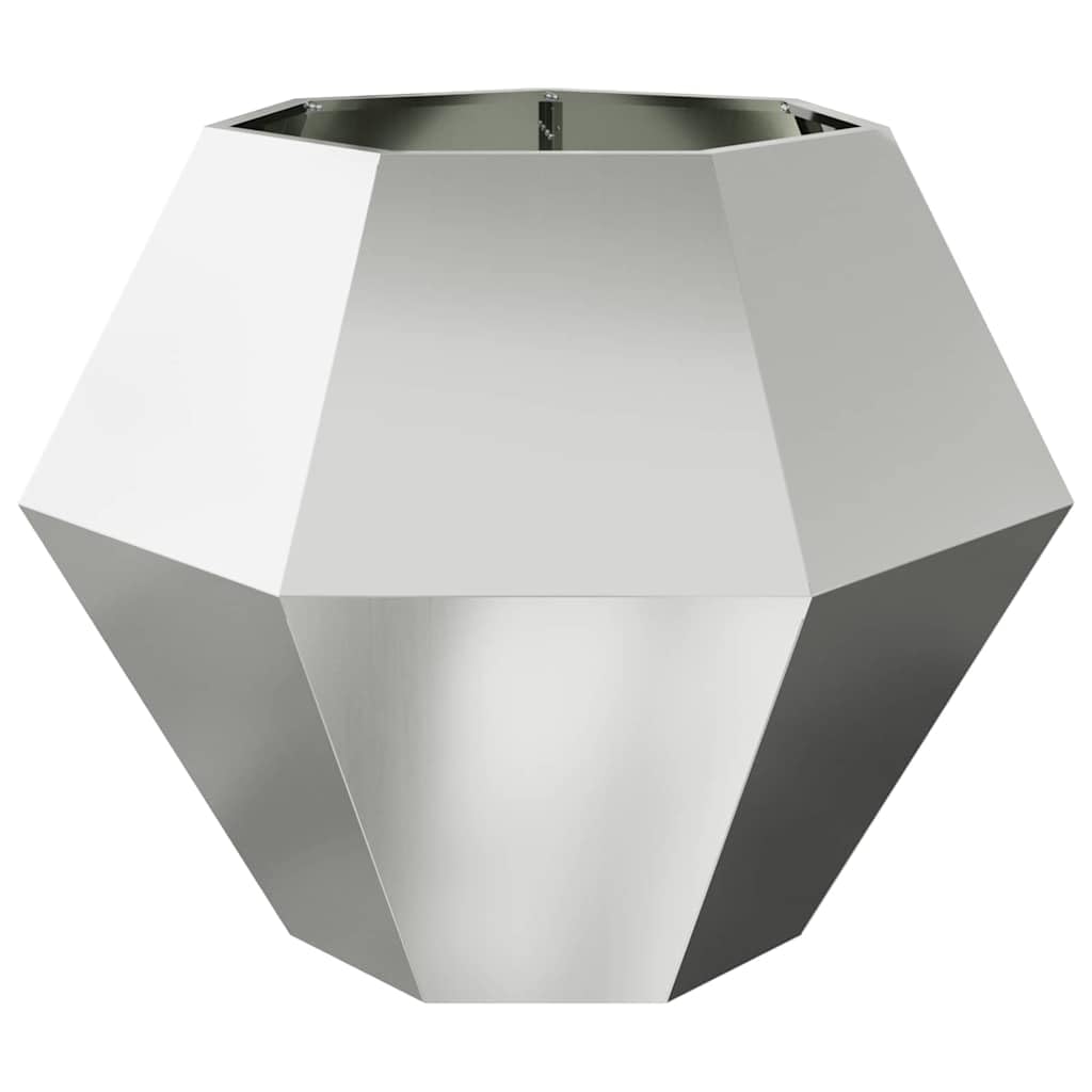 Donica na rośliny z ocynkowanej stali, 2 sztuki, 100 x 100 x 80 cm, skrzynka ogrodowa, metalowa donica, podwyższona skrzynka na kwiaty, odporny na warunki atmosferyczne, pojemnik ogrodowy na