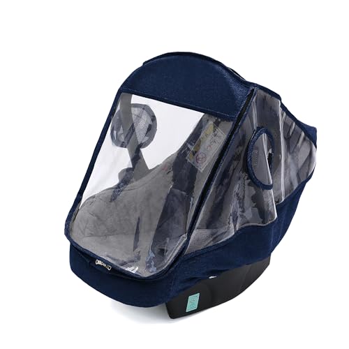 Housse temps siège auto bébé, imperméable et coupe-vent, bleu foncé