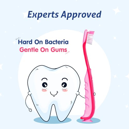 Image of Enshine Kids Toothbrush - Gentle Oral Care for Toddlers with Soft Bristles, Easy Grip, and Protective Cap (12+Months) (4 Toothbrushes)
