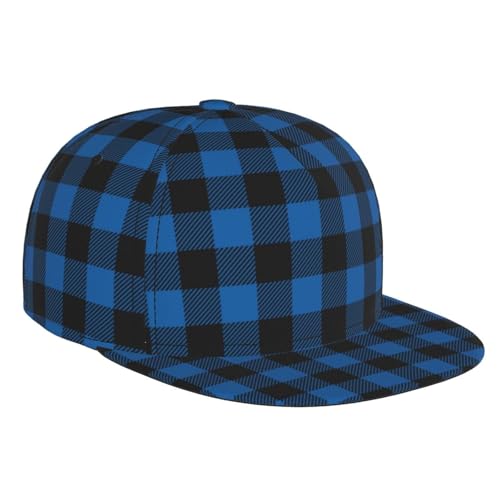 Unisex,Mujeres Hombres Sombrero Beisbol Cuadros A Cuadros Azules Y Negros Gorra De Running Ajustable Gorra Trucker Personalizado Gorra De Béisbol para Running Gimnasio Vacaciones