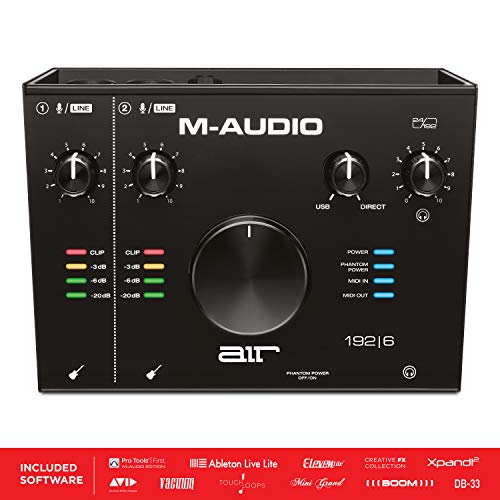 M-Audio AIR 192|6 - 2-In 2-Out USB Audio / MIDI Interface with Recording