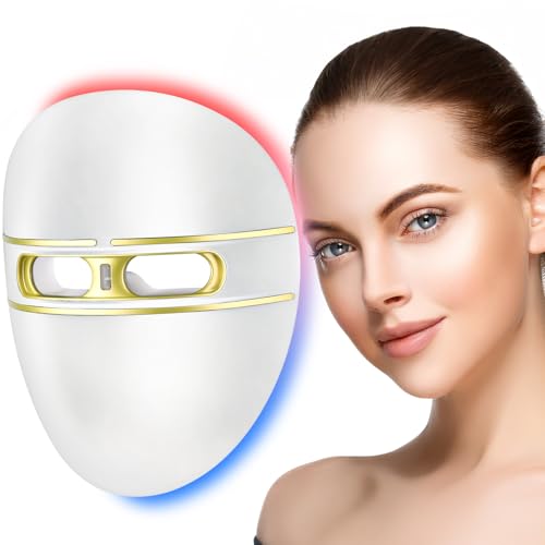 Pro-Grade FSA LED Light Therapy Facial Mask-Red & Blue Light Anti...