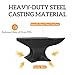 Easmvetaln Cast Steel Anvil,132 Lbs(60kg) Single Horn Anvil,High Hardness Round Horn Anvil Blacksmith with Large Countertop and Stable Base,Metalsmith Tool for Bending and Shaping,Black