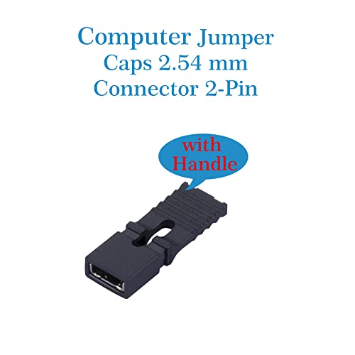 CQRobot 100 Pieces Black Standard Computer Jumper Caps with Handle Pin Shunt Short Circuit 2P Connector 2.54mm. for Arduino Raspberry Pi PCB PC DVD HDD Motherboard Shorting and Other Project - Image 4