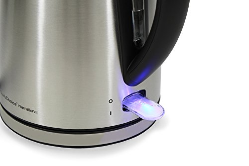 Chef’sChoice 681 Cordless Electric Kettle Handsomely Crafted in Brushed Stainless Steel Includes Concealed Heating Element Boil Dry Protection and Auto Shut Off, 1.7-Liter, Silver