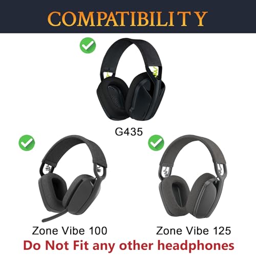 Coussinets de Remplacement pour Logitech Zone Vibe 100 Idéal Télétravail - 2