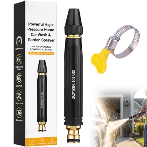 High Pressure Sprayer 2026 New Advanced High Pressure Hose Nozzle Adjustable Spray Patterns for Watering Plants and Vegetables and Car Washing (1 Pack)