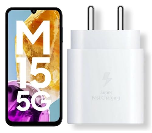 Image of 25W C-Type Super Fast Adapter Compatible with Samsung Galaxy M15 5g Super Fast Charger Adapter for S24 /S23 /S23 fe /S22 /S21 /21 fe /S20 /M14 /M33 /M13 /M35 /M05 /A14, A15 /S24 fe /A16 5g, White