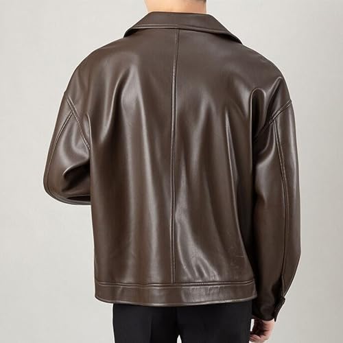 Chaqueta bomber de cuero para hombre miniatura 6