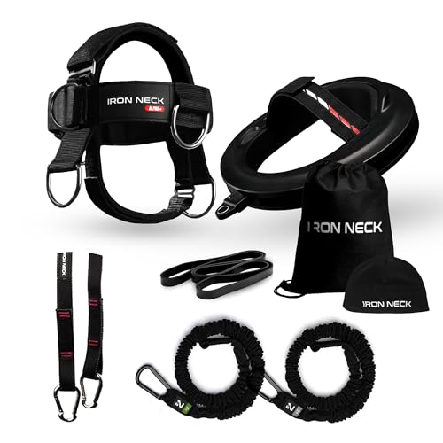 Image of Iron Neck Trainer 3.0 Pro, Alpha Plus Neck Harness, and Strength Kit Bundle for Progressive Strength Training, Pain Relief and Muscle Building